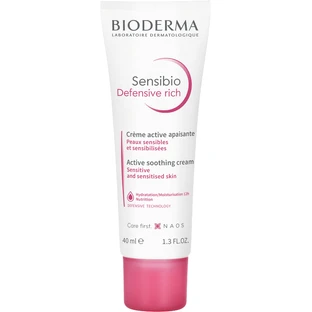 Bioderma Sensibio Defensive crème riche et apaisante à la texture nourrissante 40 ml