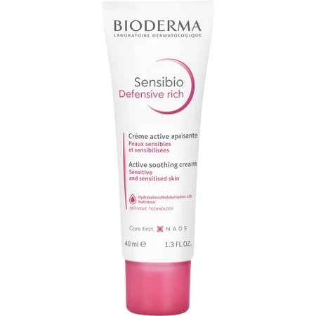 Bioderma Sensibio Defensive crème riche et apaisante à la texture nourrissante 40 ml