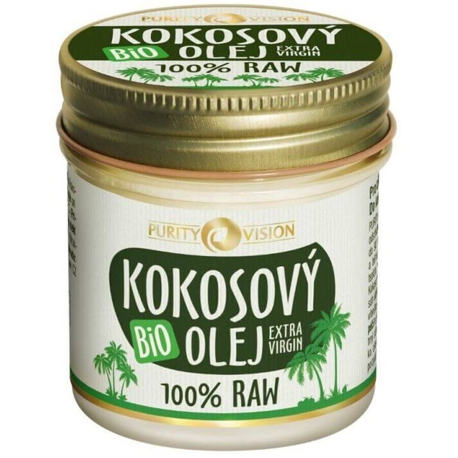 Purity Vision RAW biologische kokosolie in flesje - cosmetisch 120 ml