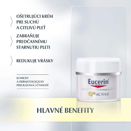 Eucerin Q10 ACTIVE crema de día antiarrugas para piel sensible 50 ml