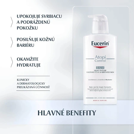 Eucerin AtopiControl Lotion corporelle légère pour peau sèche 400 ml