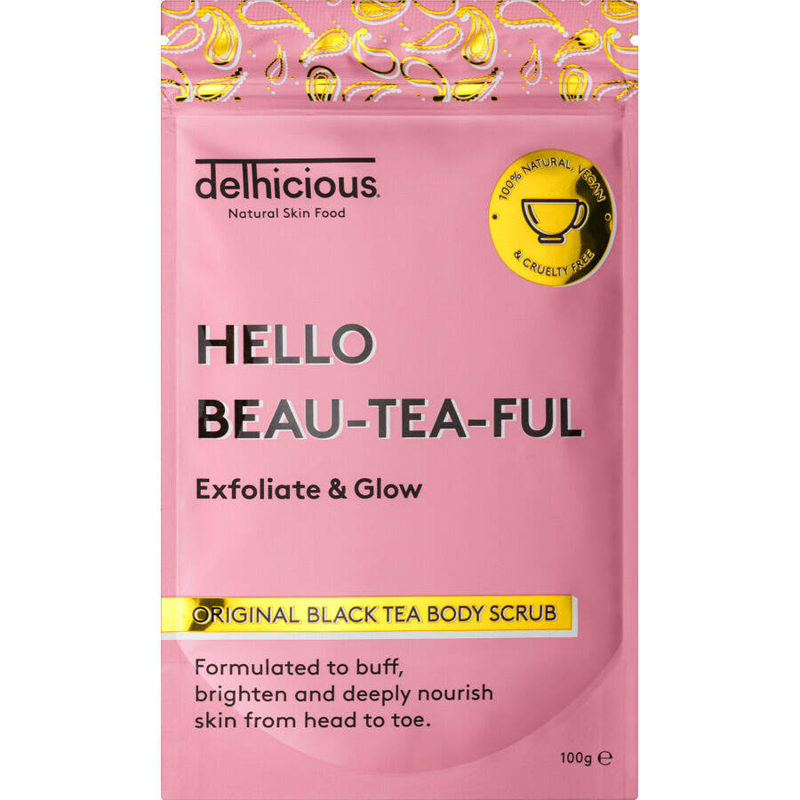 Cumpără Delhicious Black Tea Body Scrub Original 100 g Delhicious Black Tea Body Scrub Original 100 g