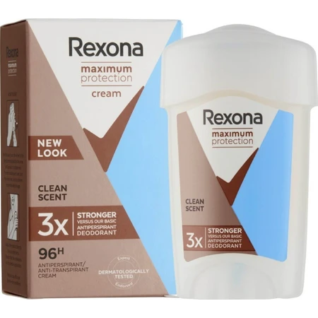 Rexona Maximum Protection crema antitranspirante crema sólida con fragancia limpia 45 ml
