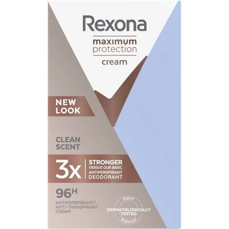 Rexona Maximum Protection crema antitranspirante crema sólida con fragancia limpia 45 ml