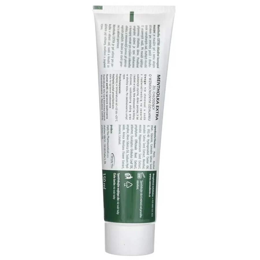 Cannaderm Mentholka EXTRA kühlendes Hanfgel, 150 ml