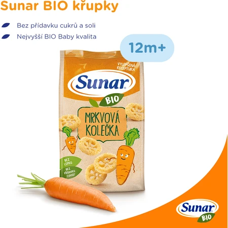 Sunar Zanahoria baby ecológica crujiente 45 g