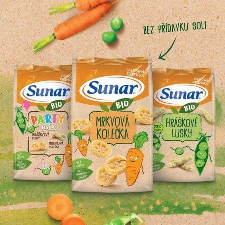 Sunar Zanahoria baby ecológica crujiente 45 g