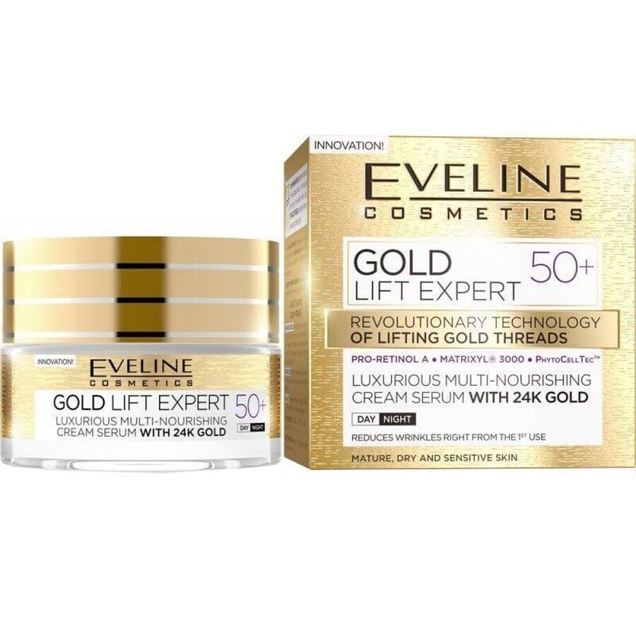 Buy Eveline Cosmetics Gold Lift Expert Day and Night Cream 50+ 50 ml Eveline Cosmetics Gold Lift Expert Day and Night Cream 50+ 50 ml