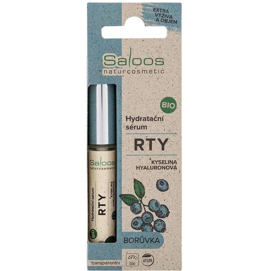 Saloos Serum Labial Hidratante Bio, arándano + ácido hialurónico 7 ml