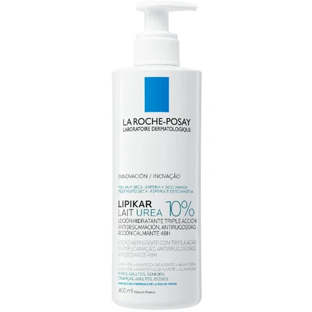 La Roche-Posay Lipikar 10% UREA lotion corporelle pour les peaux très sèches, rugueuses et squameuses 400 ml