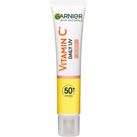 Garnier Skin Naturals Fluido UV diario iluminador con vitamina C FPS 50+ brillo, 40 ml