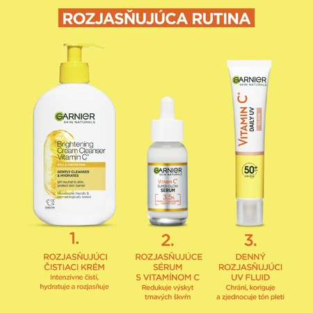 Garnier Skin Naturals Fluido UV diario iluminador con vitamina C FPS 50+ brillo, 40 ml