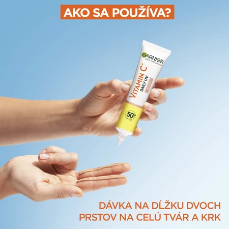Garnier Skin Naturals Fluido UV diario iluminador con vitamina C FPS 50+ brillo, 40 ml