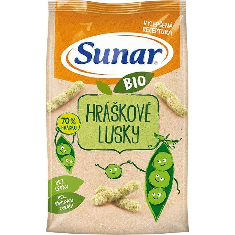 Sunar Croustillants aux pois bio pour enfants 45 g