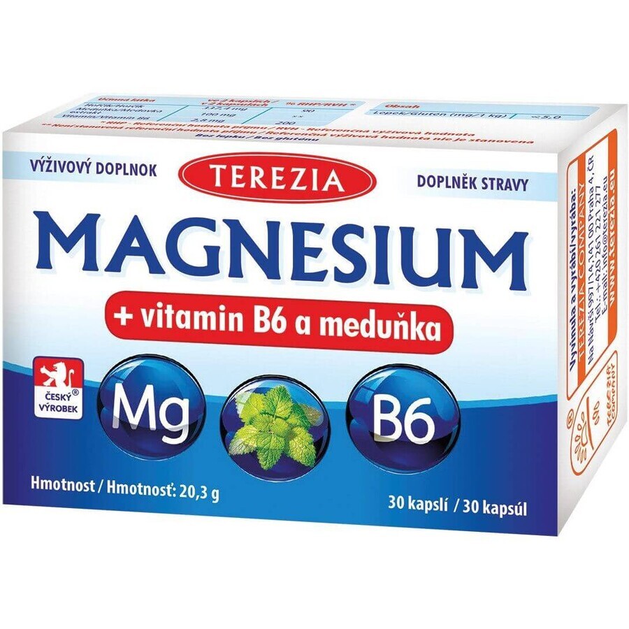Theresa Magnesium + vitamine B6 en citroenmelisse 30 capsules