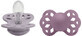 Bibs Symmetrical Silicone Infinity Soothers, size 2, Fossil Grey / Mauve 2 pcs