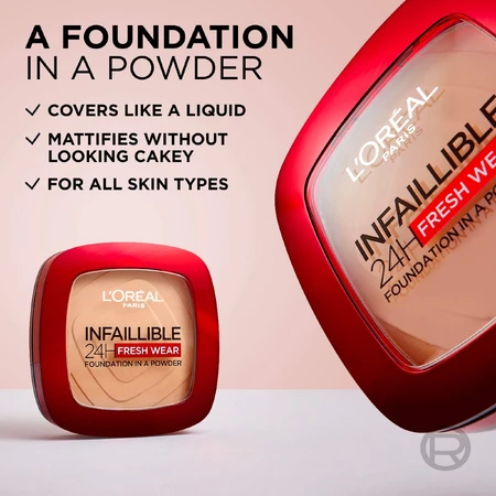 L'Oréal Paris Infaillible 24h fresh wear Foundation in make-up powder 130, 9 g