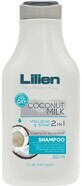 Lilien shampoo voor alle haartypes 2in1 Kokosmelk 350 ml