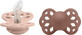 BIBS Infinity Anatomic Silicone Soothers, size 1, Blush / Woodchuck 2 pcs