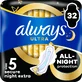 Compresas higiénicas Always Ultra Secure Night Extra (talla 5) con alas 32 unidades