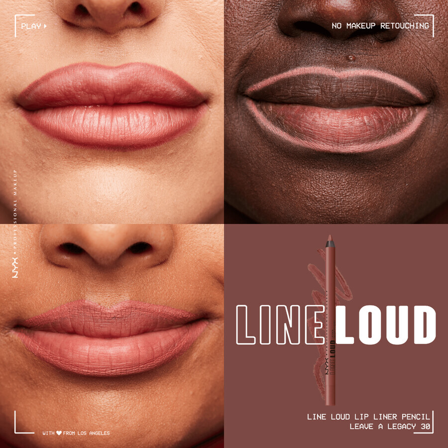 NYX Professional Makeup Line Loud Lip Pencil Crayon à lèvres 30 Leave a Legacy 1.2 g