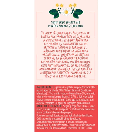 Bebe Biosept syrup, A19, 100 ml, Fares