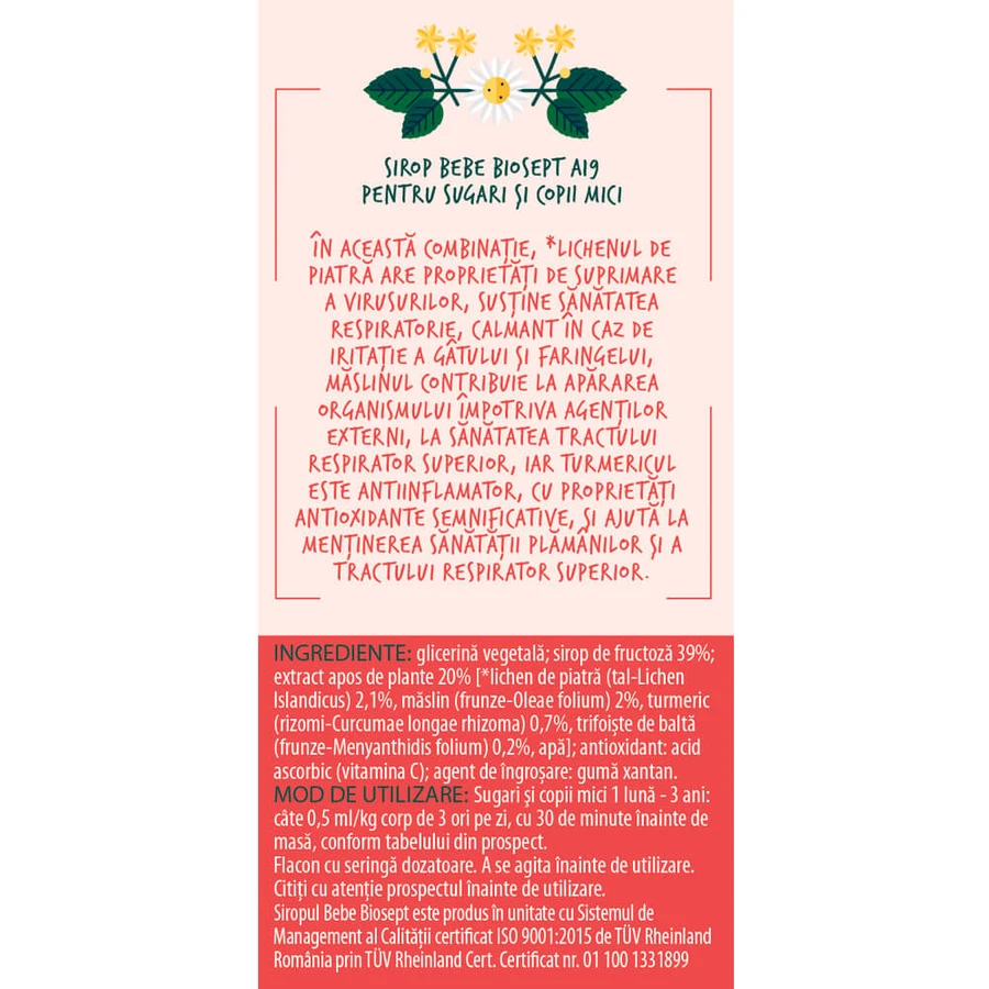 Bebe Biosept syrup, A19, 100 ml, Fares