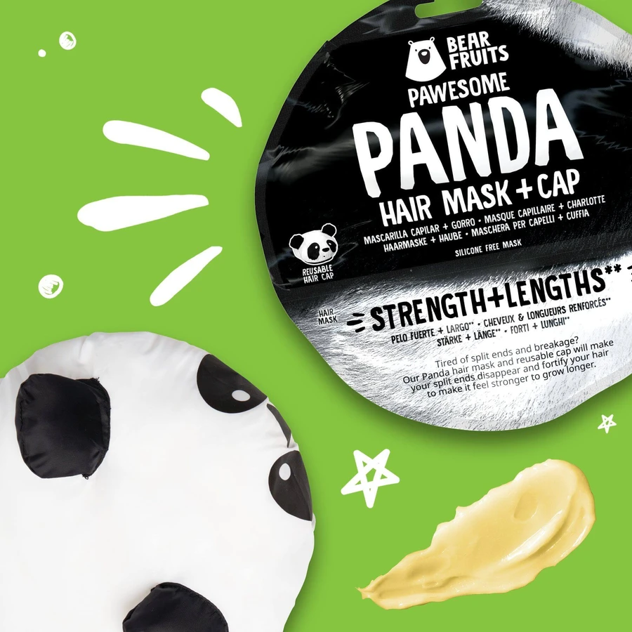 Bear Fruits Bamboe Panda Haarmasker (+ haarkapje) 20 ml