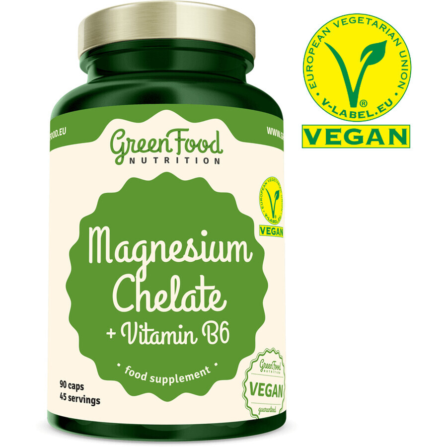 GreenFood Nutrition Chelat de magneziu 90 capsule