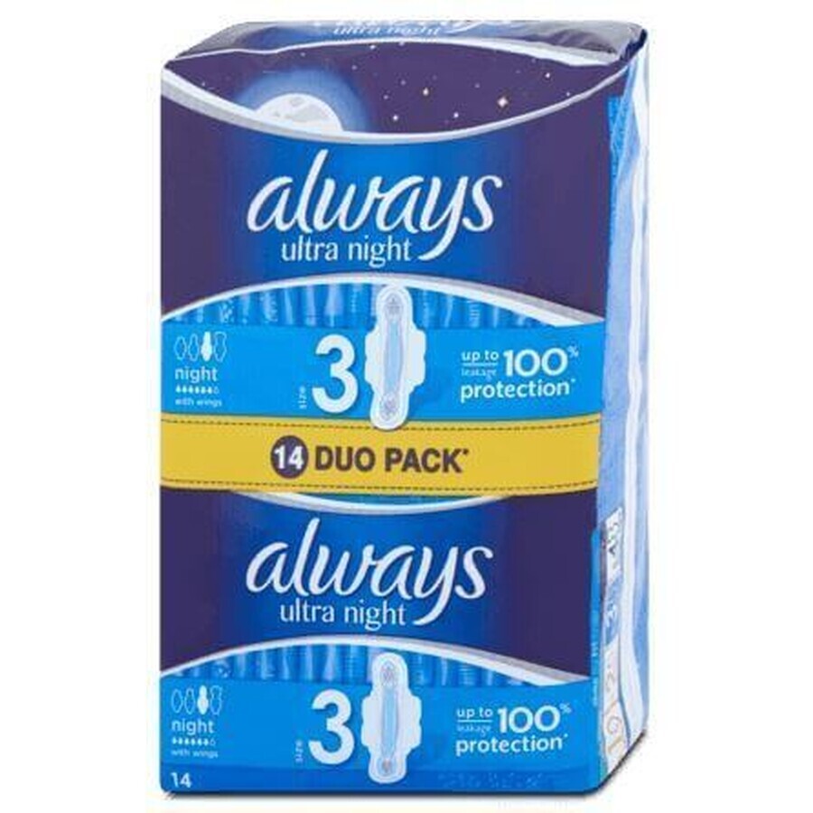 Winkel op Always Ultra Night maandverband 14 stuks Always Ultra Night maandverband 14 stuks