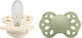 BIBS Symmetric Infinity silicone soothers, size 2, Ivory / Sage 2 pcs
