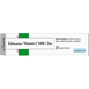 Genérico Echinacea/Vitamina C 1000/Zinc 20 comprimidos efervescentes