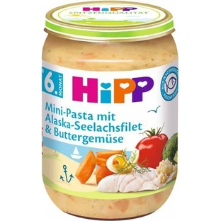 HiPP Mini pasta con abadejo de Alaska en verduras con mantequilla 190 g