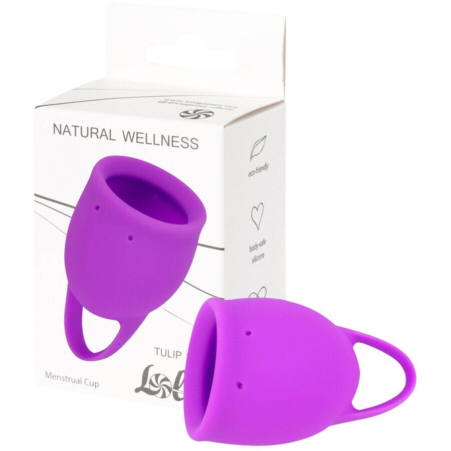 Lola Games natuurlijke wellness menstruatiecup paars tulp 20 ml
