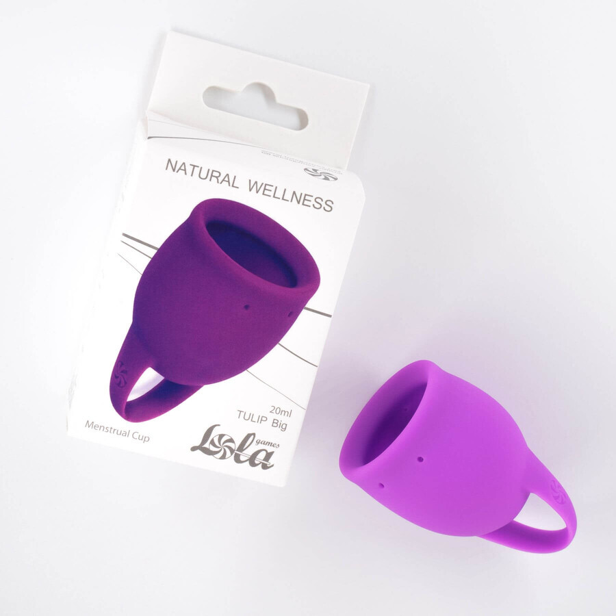 Lola Games natuurlijke wellness menstruatiecup paars tulp 20 ml