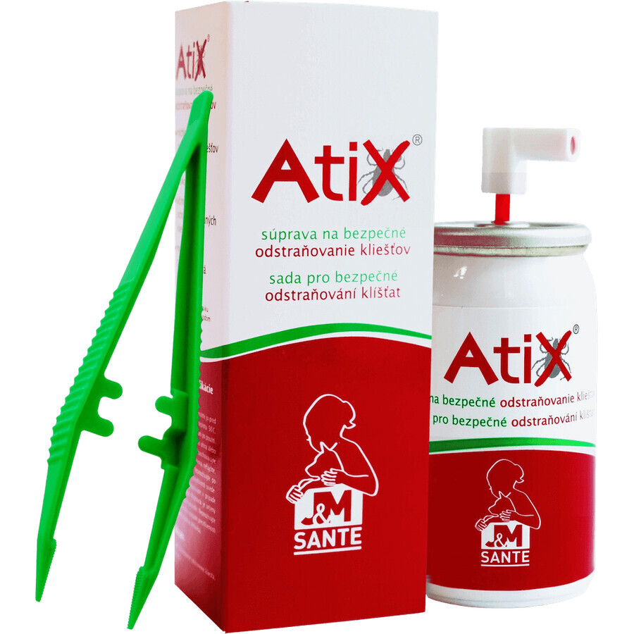 Atix Safe Tick Removal Kit - spray tweezers