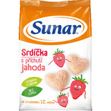 Sunar baby crisps strawberry hearts 50 g