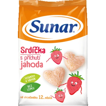 Sunar baby chips corazones de fresa 50 g