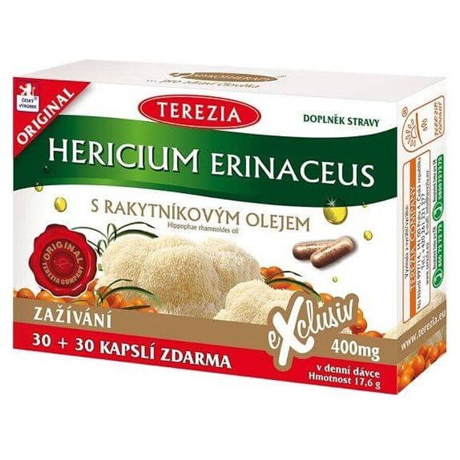 Terezia Coral Hedgehog with 100% sea buckthorn oil 60 capsules