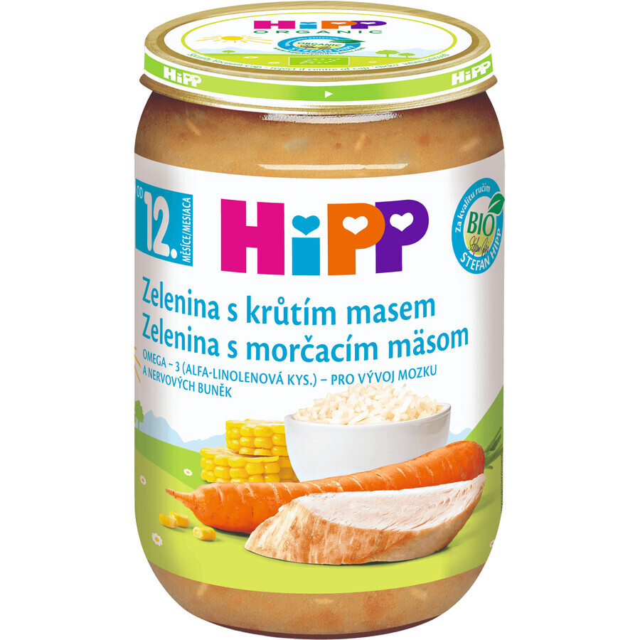 Cumpără HiPP Legume cu meniu de curcan 220 g HiPP Legume cu meniu de curcan 220 g