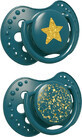 LOVI Silicone pacifier Dynamic Stardust Green 2 pcs