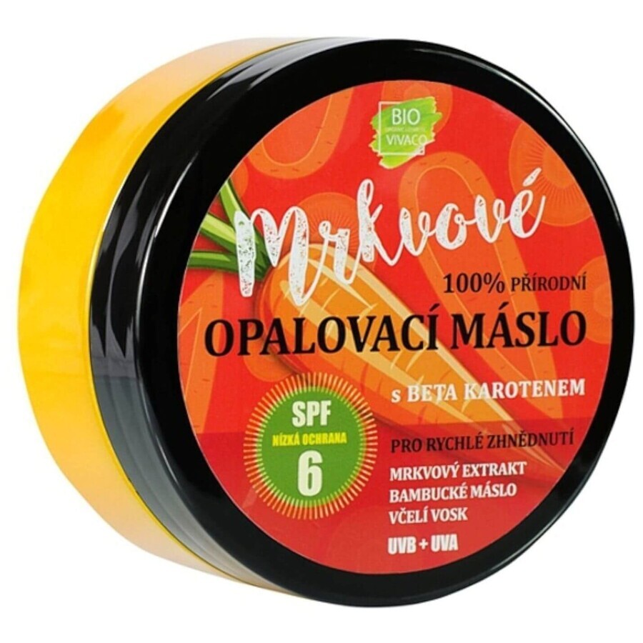 Buy Vivaco Carrot sunscreen butter with beta-carotene SPF6, 150 ml Vivaco Carrot sunscreen butter with beta-carotene SPF6, 150 ml