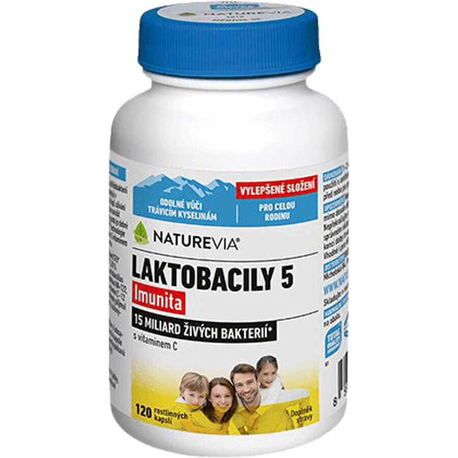 NatureVia Swiss Lactobacilli 5 Immunity 120cps 120 gélules