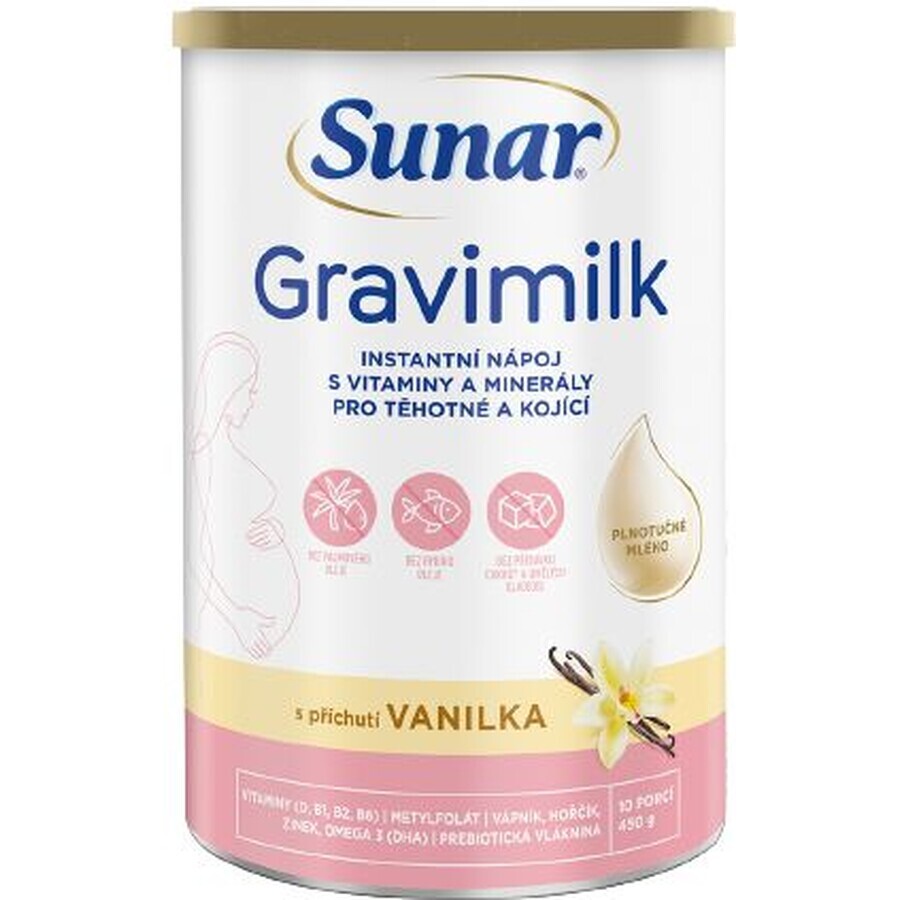 Sunar Gravimilk mit Vanillegeschmack für schwangere und stillende Frauen 450 g