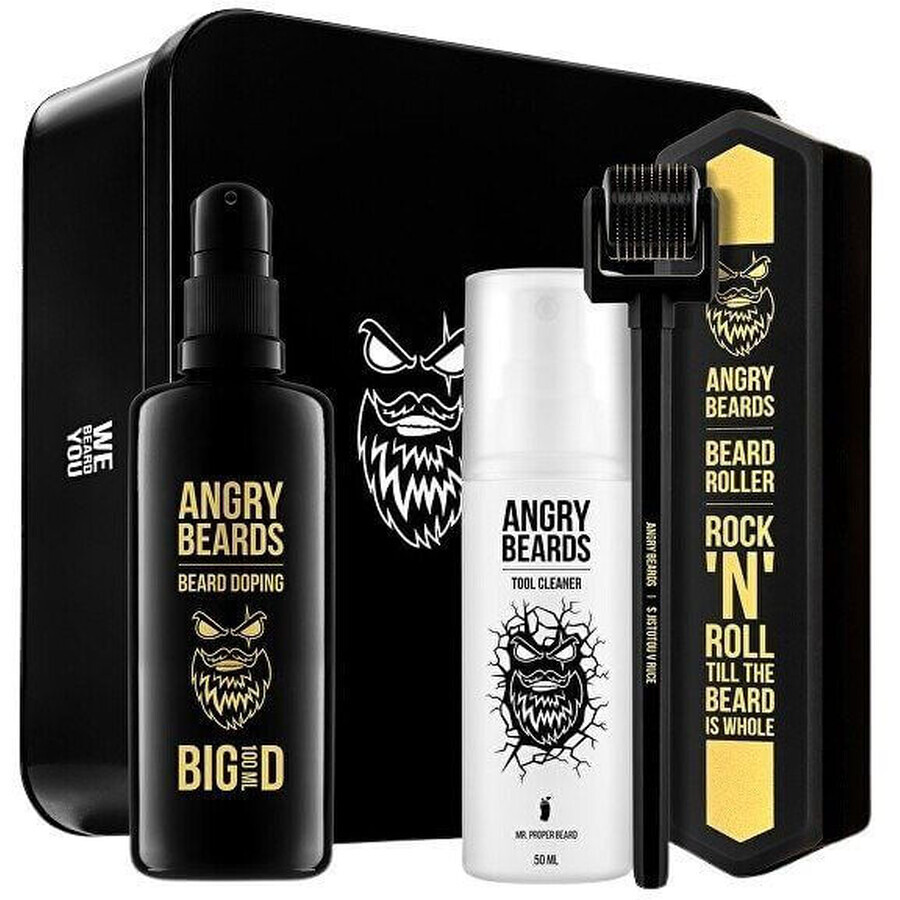 Angry Beards Beard Growth Kit 3 pcs