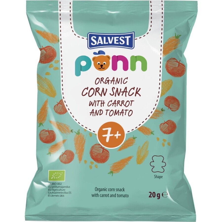 Salvest Põnn Organic Tomato chips, 1 x 20 g