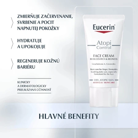 Eucerin AtopiControl Crème visage peau sèche 50 ml