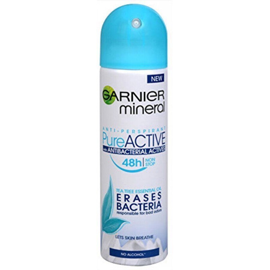 Buy Garnier Mineral Pure ACTIVE Antibacterial 48h antiperspirant spray 150 ml Garnier Mineral Pure ACTIVE Antibacterial 48h antiperspirant spray 150 ml