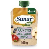 Sunar Organic fruit capsule apple, strawberry, blueberry 4m+ 100 g