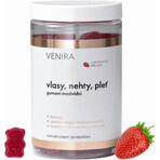 Venira Haar, nagels en huid, gummibeertjes, aardbei 60 stuks Venira Haar, nagels en huid, gummibeertjes, aardbei 60 stuks